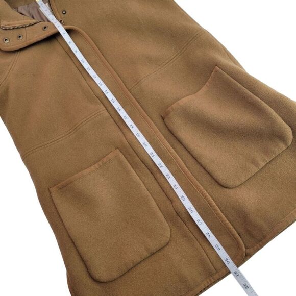 Women's Madewell Brown Estate Cacoon Wool Coat XXS - Picture 11 of 13